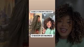 Cabelo crespo cresce sim A única diferença é que ele encolhe bastante [upl. by Alroi]