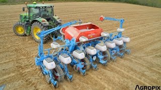 GoproNikon John Deere 6140r amp Monosem NX 8rows  GPS seeding [upl. by Eigger]