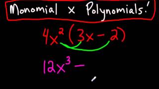 Multiplying a Monomial x Polynomial [upl. by Aihcila398]