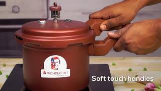 Sanjeev Kapoors Wonderchef  HealthGuard 3L Pressure Cooker Maroon [upl. by Aicilav]