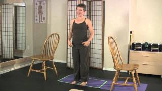 Curtsy Lunge Beginner Exercise Demonstrated by Physical Therapist [upl. by Adnilam891]