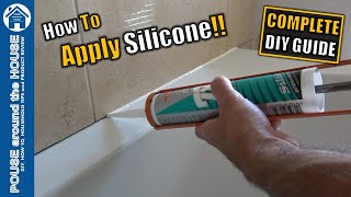 How to apply silicone sealant DIY guide Silicone caulk application for beginners Pro silicone bead [upl. by Naiviv]