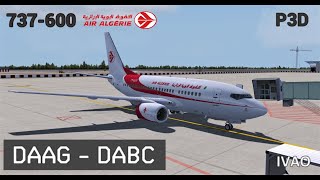 P3D IVAO HD Vol commenté AlgerConstantine DAAG  DABC 737600 Air Algérie DAH [upl. by Akemad]