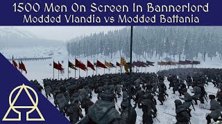 Largest Field Battle Ive Played  Mount and Blade II Bannerlord 1500 Men On Screen [upl. by Adlecirg122]