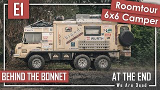 E1  Behind The Bonnet  Roomtour DIY 6x6 Pinzgauer Offroad Camper mit Fahrzeugtechnik amp Ausbautipps [upl. by Elik]