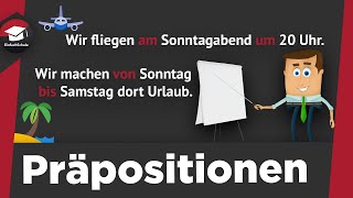 Präpositionen einfach erklärt  Begriffserklärung Arten  Präpositionen mit Dativ und Akkusativ [upl. by Frankie]