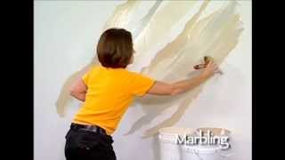 Marbling How To Faux Finish Painting by The Woolie How To Paint Walls FauxPainting [upl. by Codding]