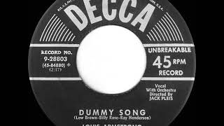 1953 Louis Armstrong  Dummy Song [upl. by Goldin]