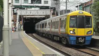 Four Trains At Finchley Road amp Frognal Station London [upl. by Oxford69]