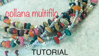 TUTORIAL COLLANA MULTIFILO ESTIVA [upl. by Odlauso]