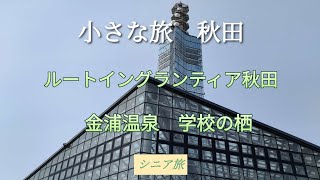 小さな旅 ルートイングランティア秋田 金浦温泉 学校の栖 [upl. by Wenoa]