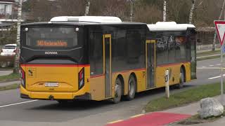 CarPostal Scania 15m WabernNiedermuhlern 202402 [upl. by Aryamoy]