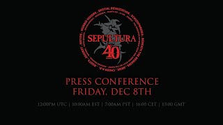 SEPULTURA  40th anniversary press conference LIVESTREAM  Sem Tradução [upl. by Toffey]