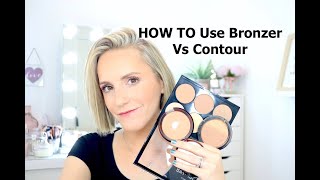 HOW TO Use Bronzer Vs Contour [upl. by Riatsila]