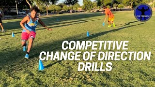 3 Competitive Change of Direction Drills for Youth Football [upl. by Drofkcor639]