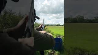 Krieghoff K80 1st Trip Out 2 Clays 1 Shot Grimsthorpe Shooting Ground gunshorts clayshooting [upl. by Holle]