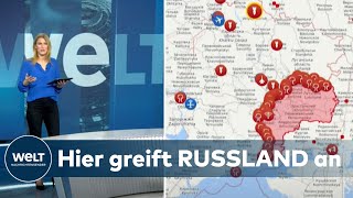 INVASION der UKRAINE Hier greift das russische Militär an  WELT THEMA [upl. by Aziram]