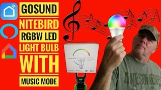 Gosund WB4 NiteBird Smart LED RGBW Dimmable Music Mode Light Bulb [upl. by Kenay165]