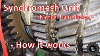 Synchromesh unit Manual Car Transmission  How it works [upl. by Vories98]