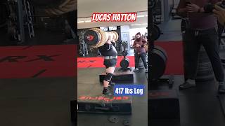 Lucas Hatton 432 lbs Log press Shorts YouTubeShorts ShortsVideo Strongman Workout [upl. by Obeded917]