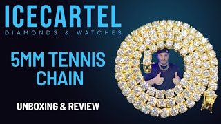 ICECARTEL Stunning Affordable 5mm Moissanite Tennis Chain Unboxing amp Review [upl. by Otanod299]