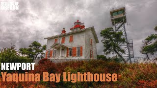 Creepy Yaquina Bay Lighthouse On A Rainy Day  Newport [upl. by Rains]