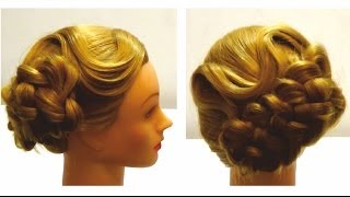 Быстрая праздничная прическа Прическа на корпоратив Quick holiday hairstyles [upl. by Llebanna]