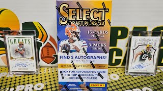 2023 Select Draft Picks Football Hobby Box Opening 3 Autos per Box [upl. by Esyned232]