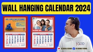 WALL HANGING CALENDAR 2024 I CANVA TEMPLATE I PRICING AND MATERIALS [upl. by Humberto]