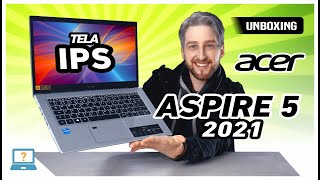 Unboxing Acer Aspire 5 A51454 Notebook com tela IPS e Barato 2021 😱💻 além de Intel Core 11ª geração [upl. by Rahs589]