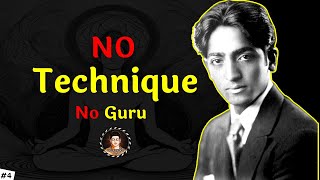 Jiddu Krishnamurti on Meditation  Meditation Without Technique [upl. by Scholz]