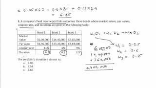 CFA Tutorial Fixed Income Portfolio Duration [upl. by Ivor]