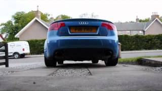 Audi RS4 B7 Comparison of OEM amp Milltek NonResonated NonValved Exhausts [upl. by Izaak]