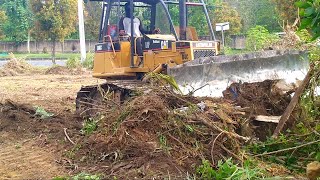 DOZER CAT D4 C LAND CLEARINGPEMBERSIHAN LAHAN TEMPAT MESUM ANAK ABG [upl. by Hsuk]