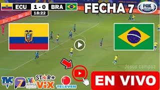 Ecuador vs Brasil en vivo donde ver a que hora juega Ecuador vs Brasil Eliminatorias 2024 hoy [upl. by Sylvia]