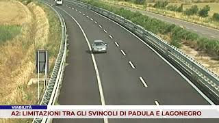 VIABILITÀ A2 LIMITAZIONI TRA GLI SVINCOLI DI PADULA E LAGONEGRO [upl. by Osgood]