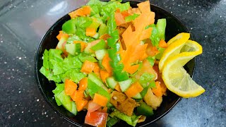 Fattoush salad with special dressing  Fattoush salad recipe healthy and easy [upl. by Wilbert]