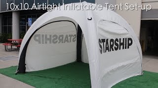 10x10 Airtight Inflatable Tent Setup [upl. by Adriene430]