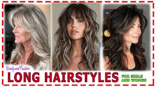 35 Hairstyles💕 for Medium to Long Hair 2024medium length ShaggyCascade [upl. by Forras]