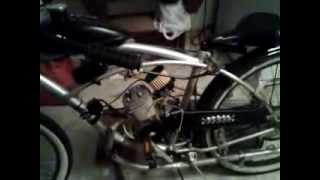 80cc motorized bicycle with chainsaw carburetor [upl. by Arodal]