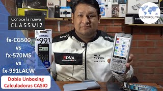 Doble Unboxing de calculadoras CASIO La nueva fx991LACW vs la fx570MS y la poderosa fxCG500 [upl. by Ashbaugh204]