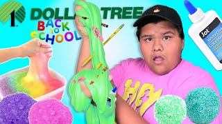 DOLLAR TREE SLIME CHALLENGE   PART 3 BACK TO SCHOOL EDITION  VIRAL SLIMES USING JOT GLUE [upl. by Attenreb]