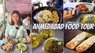 Best AHMEDABAD Street Food  Jalebi Fafda Dal Pakwan Snacks Frankie amp More [upl. by Lsiel]