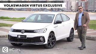 Nuevo Volkswagen VIRTUS EXCLUSIVE 2024 ¿Un GTS camuflado  Prueba y Reseña  eCars UY [upl. by Rramahs]