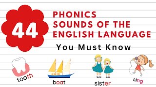 44 Phonics Sounds Phonemes of the English Language You Must Know [upl. by Randi801]