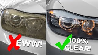 How To Clean amp Restore Headlights  Remove Yellow Foggy Headlight Oxidation [upl. by Naor]