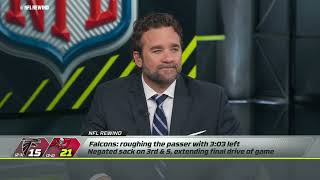 Grady Jarretts roughing the passer call cost the Falcons the game  Jeff Saturday  NFL Rewind [upl. by Airelav]