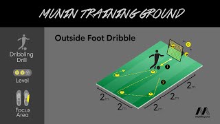 Outside Foot Dribble  Right Foot Dribbling Drill 10 [upl. by Iadrahc]