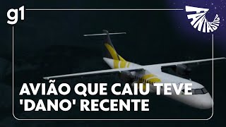 Cruzamento de dados mostra que avião passou por manutenção após dano estrutural  FANTÁSTICO [upl. by Avril]