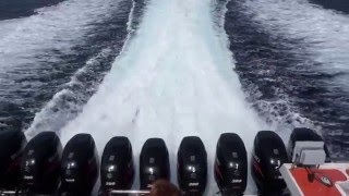 9x300HP Amazing view speed boat Gili Islands Bali Volcano [upl. by Shaddock]